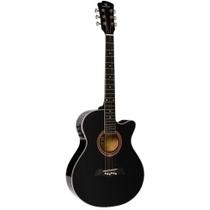 Violão Elétrico Michael VMA320 BK Preto Cutway Aço