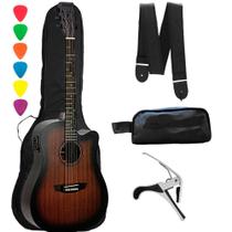 Violão Elétrico Strinberg Forest FS4D Folk Tobbaco Sunburst + Capa + Acessórios