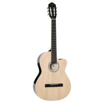 Violão Elétrico Vogga Aço VCE300 ST Clássico Satin Natural Fosco