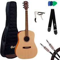 Violão eletro cort tampo sólido cedar-grand f bw op w/bag