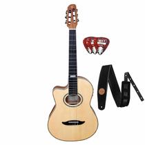 Violão Eletroacústico Flat Nylon Canhoto Giannini Performance com acessorios GNF.3.CEQ.LH.NS