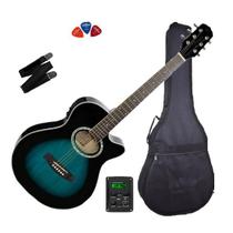Violão Eletroacústico Giannini Aço GSF-1D CEQ Dark Blue + Capa + Correia + Palhetas