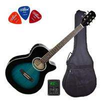 Violão Eletroacústico Giannini Aço GSF-1D CEQ Dark Blue + Capa + Palhetas