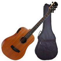 Violão Eletroacústico GIANNINI Aço Travel GTG-36S EQ Walnut Satin + Capa