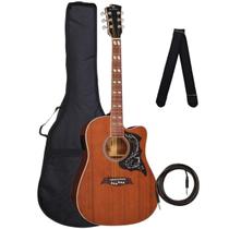 Violão Eletroacustico Michael VM925DTC MH Mahogany + Capa + Correia + P10 Violão Eletroacustico Michael VM925DTC MH Mahogany + Capa + Correia + P10