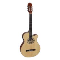 Violão eletroacústico nylon mini jumbo cutaway gnf-1d ceq n - GIANNINI