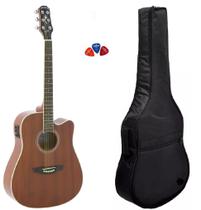 Violão Eletroacustico Strinberg London LE30C MGS Mahogany + Capa Luxo + Palhetas