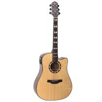 Violao Folk Cutaway T/solid Spruce B/s Mogno Eq Cr-t Nv Gloss Hd-520ce/n Crafter