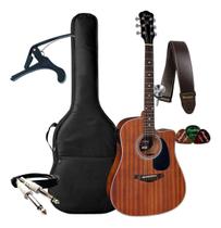 Violão Folk Hofma HMF250 Elétrico com Afinador STNT Kit
