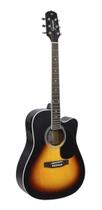 Violão giannini gdc-1 ceq vsb-s folk cutaway vintage sunburst satin