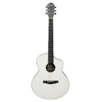 Violao giannini gjm ceq swh aco jumbo maple el/ac cutaway satin white c/ bag