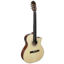 Violao giannini gny plus ceq ng plus nylon grand auditorium cutaway natural