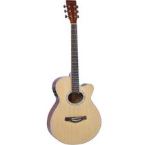 Violão Giannini Gsf1r Natural Mini Jumbo Eletrico C/ Afinador