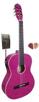 Violao giannini n-14 eq pkg nailon eletroacustico pink gloss