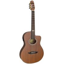 Violão giannini nylon flat cutaway gnf-3 ceq walnut satin