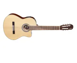 Violao hofma nylon eletrico hmc 227 7 cordas natural - classico