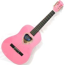 Violão Iantil 1/2 Austin Cordas Nylon Tampo Linden Tarraxas Cromadas Cor Rosa - Austin