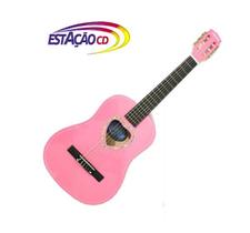 Violão Infantil Acústico 1/2 - Nylon Cor de Rosa