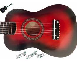 Violão Infantil Em Madeira Acústico C/ 6 Cordas