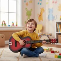 Violão infantil mini semi profissional madeira com cordas de aço