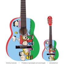 Violão Infantil Snoopy Amigos VIS-A1 para Crianças de 3 a 5 anos Instrumento com Afinação Real - PHX