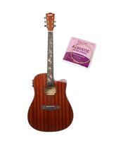 Violão land aço varnish mahogany l-825b encordoamento pa a30