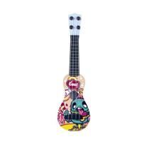 Violão Mini Infantil Ukulele Musical 4 Cordas Com Desenho