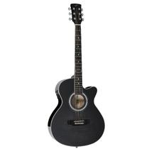 Violão Mini Jumbo Elétrico Vogga VCE330 BMF (Black Maple Flamed)