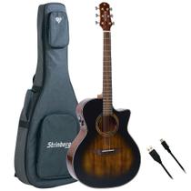 Violão strinberg diamond da2sc sbk sunburst black artistic c/ bag