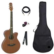 Violão Strinberg Eletroacustico SF200C Flat Mahogany Satin + Capa + P10 + Correia + Palhetas