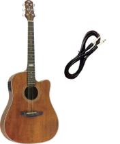 Violão Strinberg Sd200 Folk Elétrico Aço Marrom SMS Cabo P10 Brinde