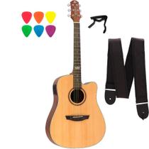 Violão Strinberg SD200 Natural Satin Fosco + Capotraste + Correia + 6 Palhetas