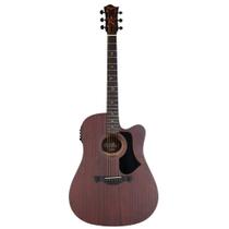 Violao tagima folk cutaway eq aco t/ sapele b/s sapele juninho afram dkmop dark mahogany open pore