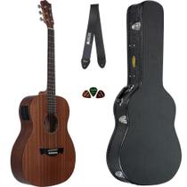 Violão Tagima Montana NM Mahogany Elétrico Aço Case Correia