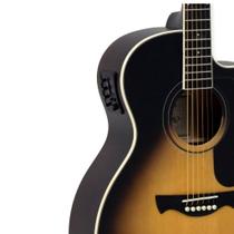 Violão Tagima Rio Negro Vsb Vintage Sunburst Cutaway Destro Okoume