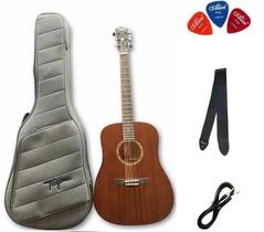 Violão Tagima TLM-100 Natural Mahigany + Correia + P10 + Palhetas