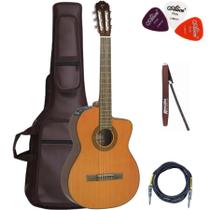 Violão Takamine GC3CE Natural + Capa Premium + Correia + P10 + Palhetas Violão Takamine GC3CE Natural + Capa Premium + Correia + P10 + Palhetas