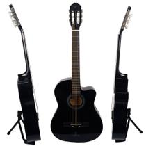 Violão vogga aço acústico vca202nc bk brilhoso