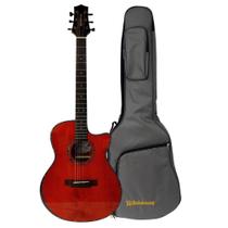 Violao waldman eletroacustico 6 cordas de aco c/ capa gcex-1841 rd w/bag