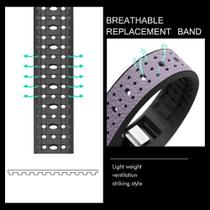Violet Substituição TPU Leather Band Strap Wristband para ajuste