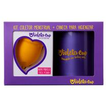 Violeta Cup Coletor Menstrual Kit Coletor Menstrual Tipo B Amarelo + Caneca