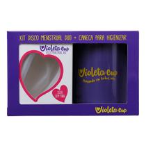 Violeta Cup Disco Menstrual Kit Caneca + Disco Menstrual Transparente