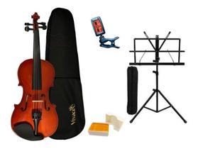 Violino 3/4 Vivace Mo34 Kit + Estante + Afinador Completo