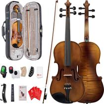 Violino 4/4 Vangoa - Tamanho Completo em Madeira Maciça de Abeto Violino 4/4 Vangoa - Tamanho Completo em Madeira Maciça de Abeto