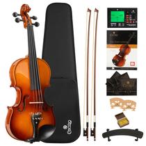 Violino Cecilio 4/4, tamanho real, canhoto, madeira maciça, ébano