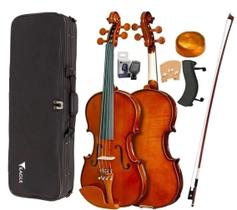 Violino Eagle VE441 4/4 Tradicional Envernizado Com Estojo + Afinador + Breu + Espaleira