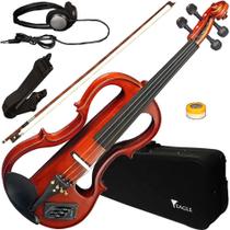 Violino Elétrico Eagle Ev744 4/4 Arco Breu Fone Partitura