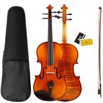 Violino Infantil 3,4 Orquezz Intermediário Madeira Maciça Construção Strad Fundo Bipartido Ajustado por Luthier com Estojo Arco e Breu Z200I Violino Infantil 3,4 Orquezz Intermediário Madeira Maciça Construção Strad Fundo Bipartido Ajustado por Luthier com Estojo Arco e Breu Z200I