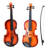 Violino Infantil com Arco Plástico Instrumento Brinquedo - Kapnoh