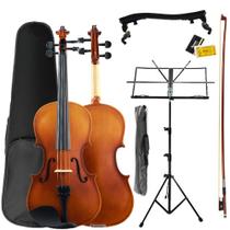 Violino Infantil Orquezz 1/8 + Estante + Espaleira + Breu